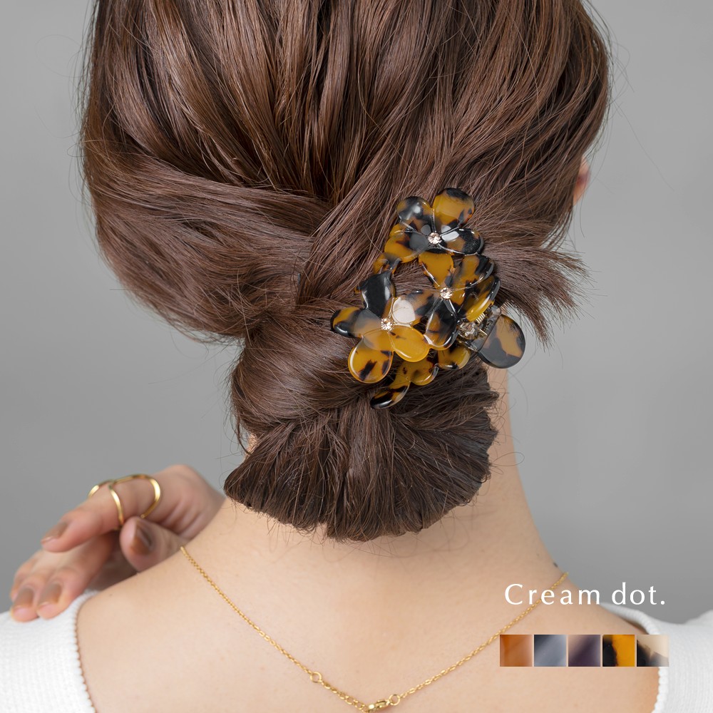 Cream dot.（クリームドット） バンスクリップ ヘアクリップ フラワー