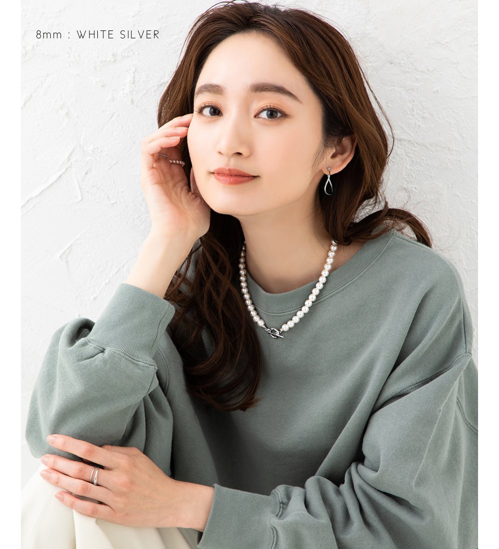 Cream dot. ネックレス レディース マンテルネックレス パール