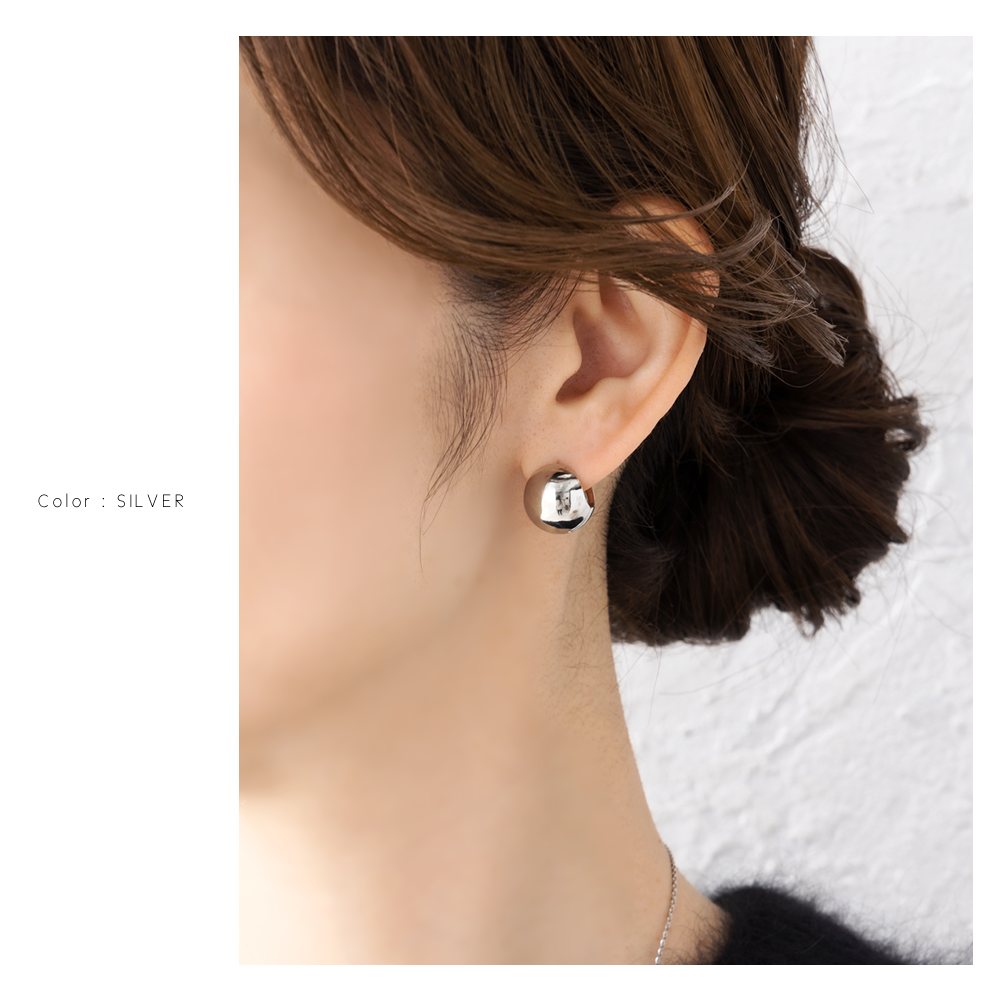 Cream dot. 【全品送料無料⇒7月15日23：59迄】ピアス フープ