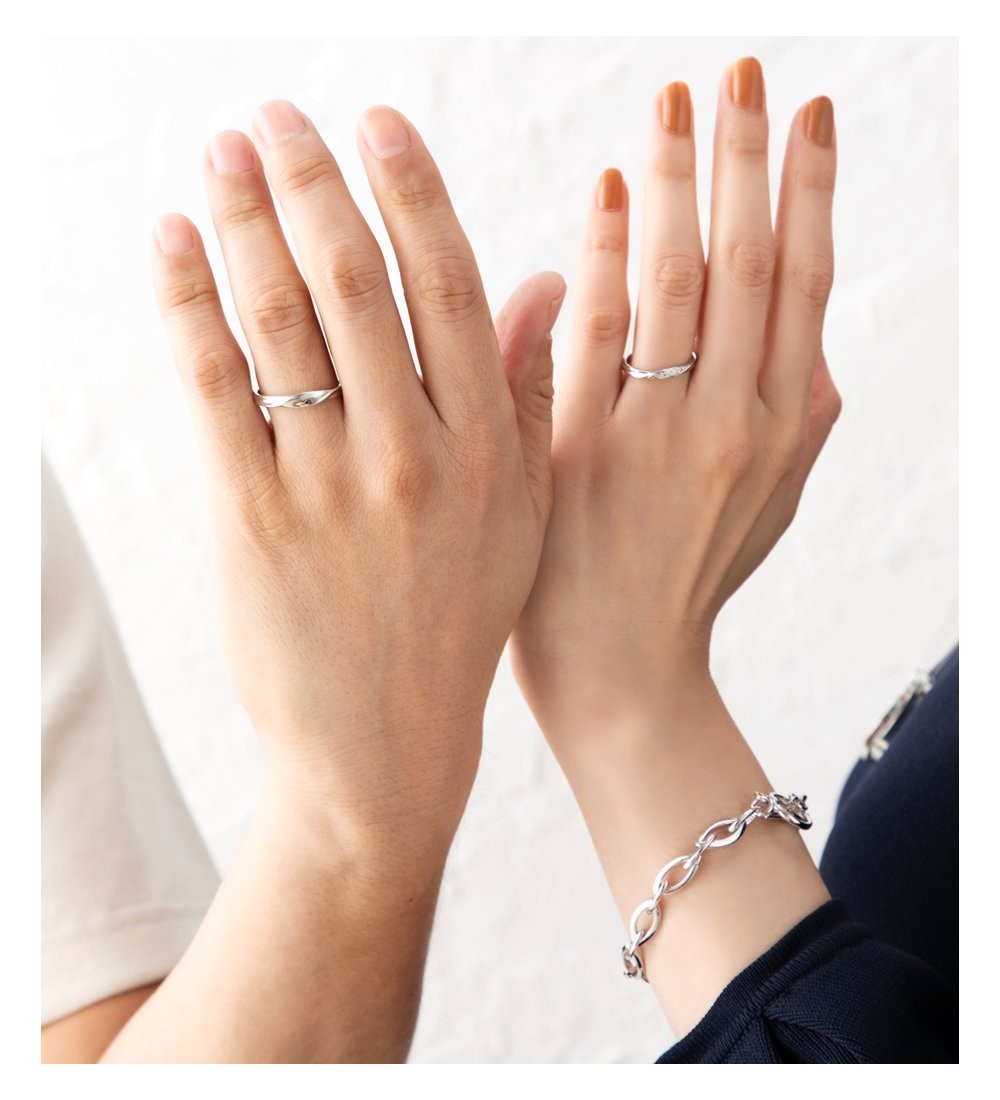 ペアリング 2個ペア シルバー925 女性 男性 指輪 silver925 フリーサイズ 調節可能 ツイスト ゆうパケット送料無料  :p00026:Cream dot. 通販 
