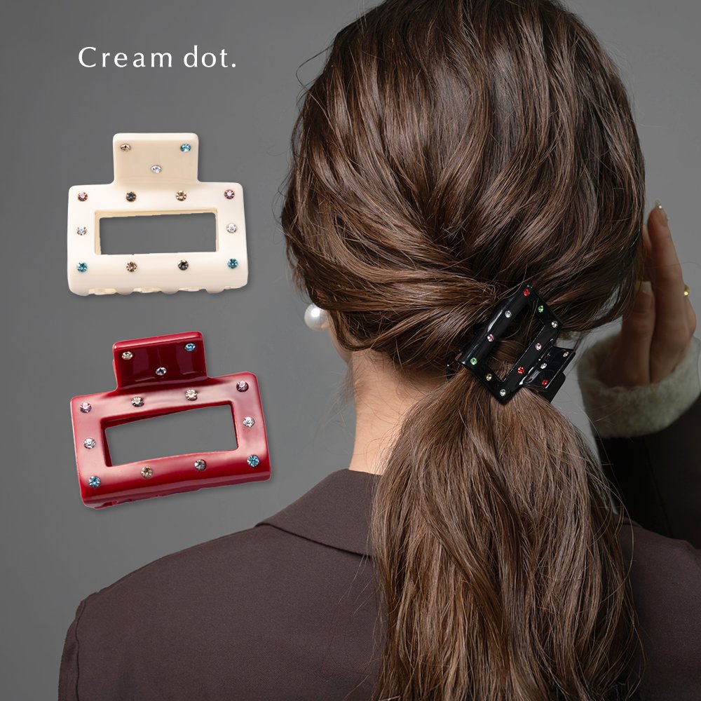 Cream dot.（クリームドット） バンスクリップ ヘアクリップ ドット