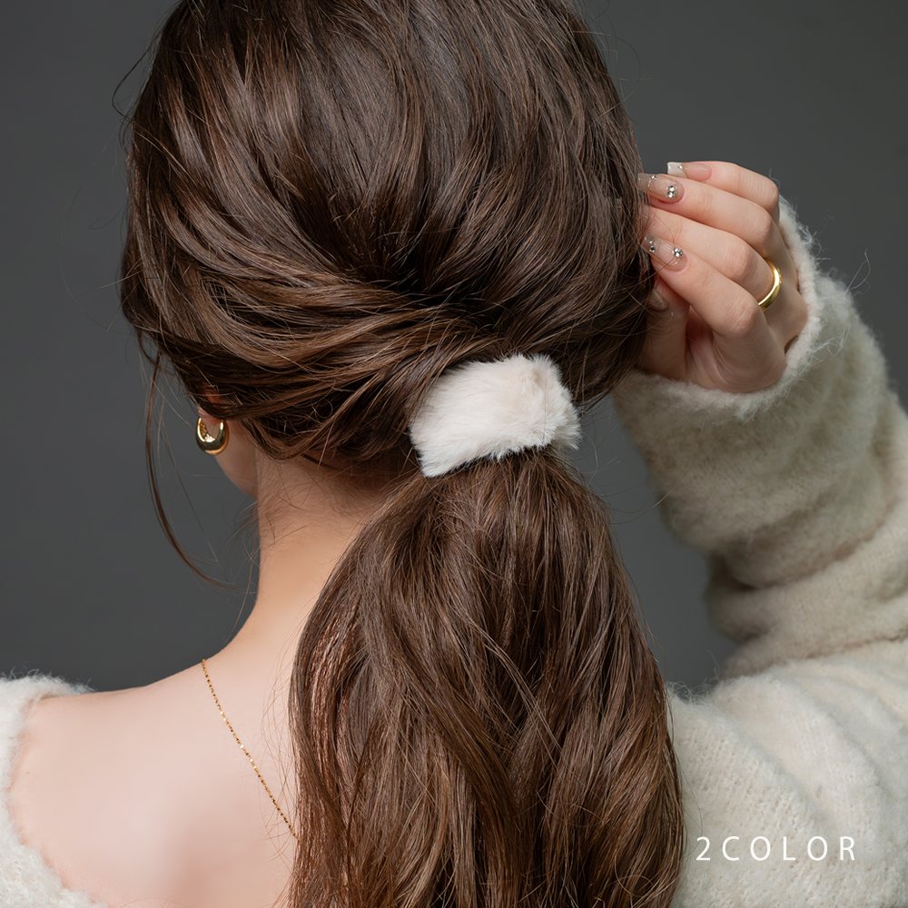 Cream dot.（クリームドット） ポニーフック ヘアゴム フェイクファー