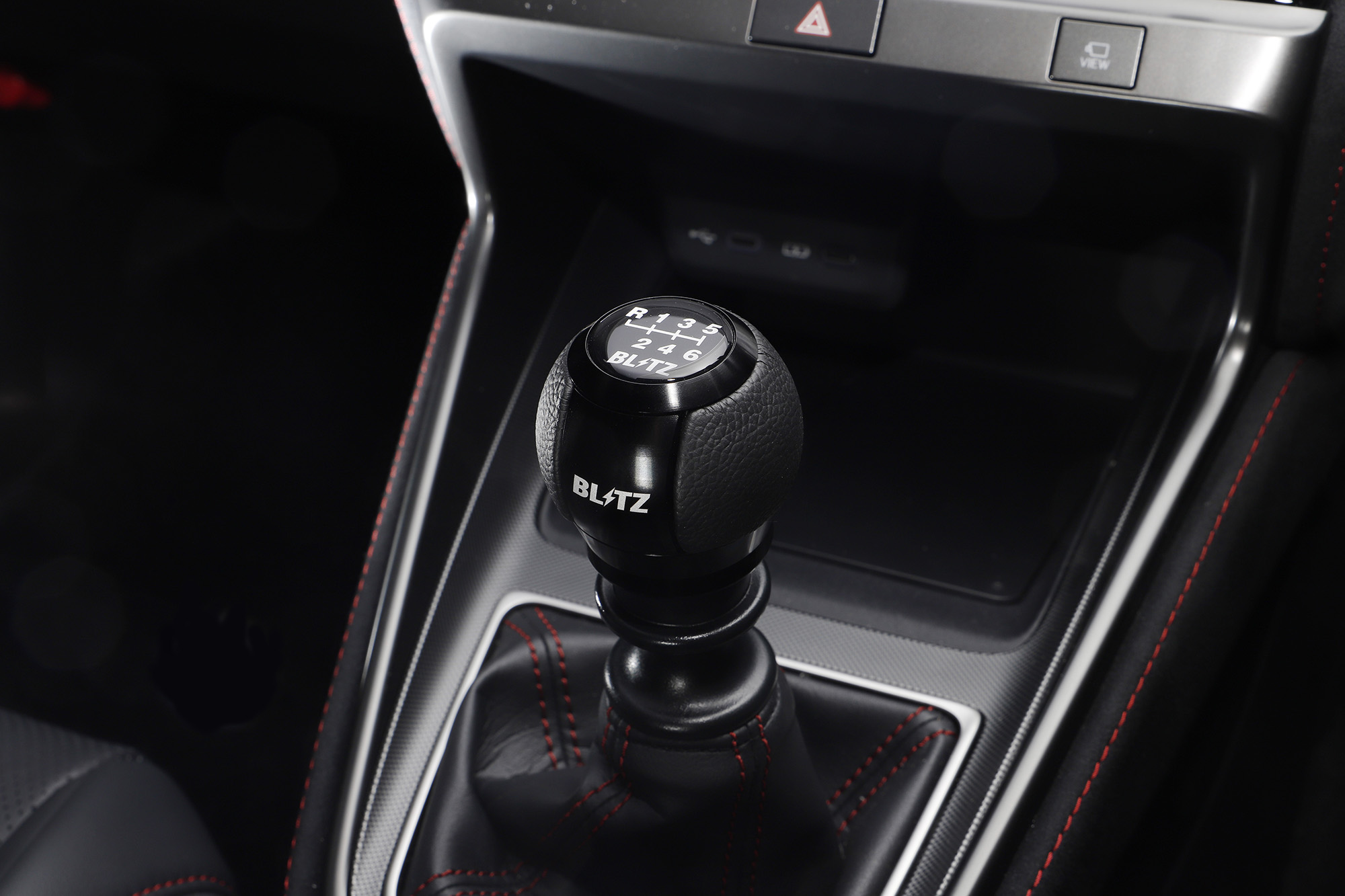 BLITZ（ブリッツ） レザーシフトノブ TOYOTA 14014 レッド GRカローラ