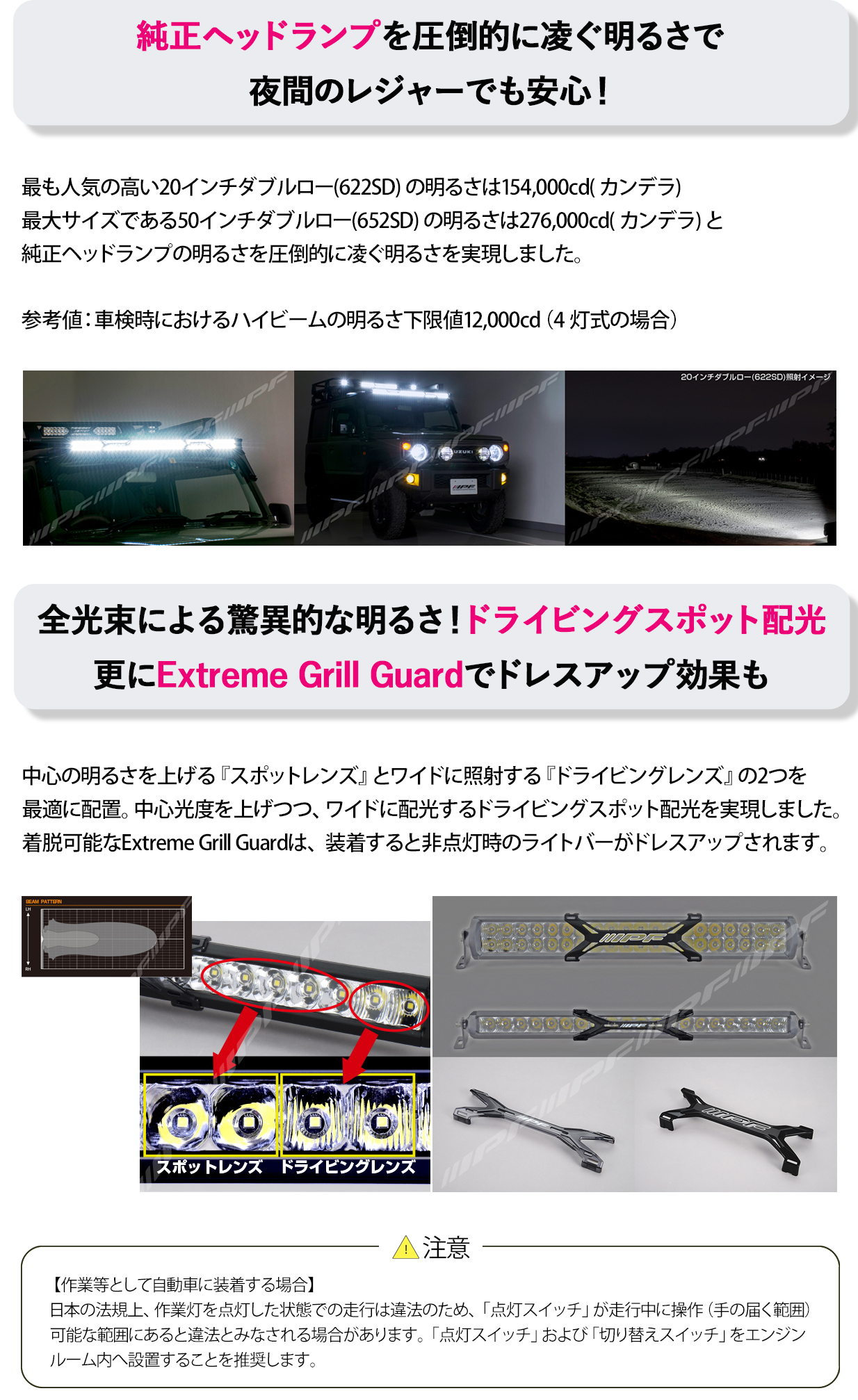 IPF LEDライトバー ランドクルーザー250 専用セット 600S