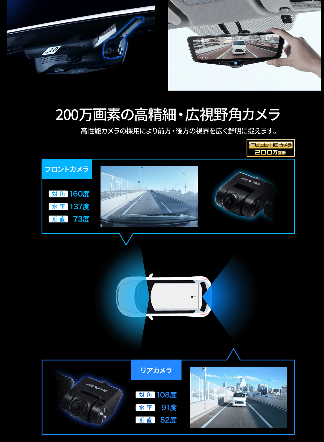 ALPINE アルパイン ドライブレコーダー 搭載 デジタルミラー DVR ALPINE アルパイン ドライブレコーダー 搭載 デジタルミラー DVR