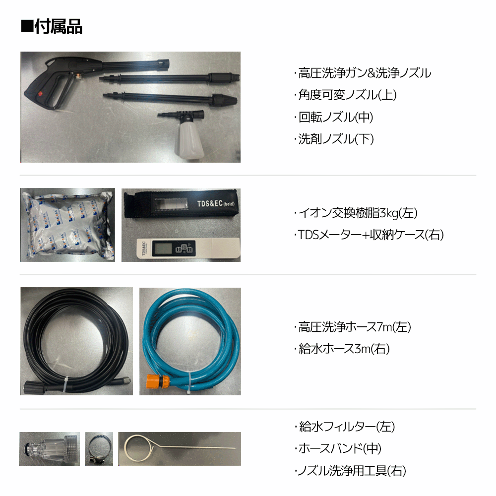 PLW1 純水高圧洗浄機 ウォータースポット 軽減 キズ防止 コーティング 保護 高圧洗浄 洗車 純水 水垢 ストップガン 業務用の画像