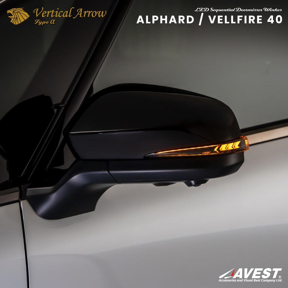 流れるLEDドアミラーウィンカーレンズ アベスト AV-087-WB-3R3 ノア ヴォクシー 90系 塗装カラー:レッドマイカ メタリック | AVEST | 01