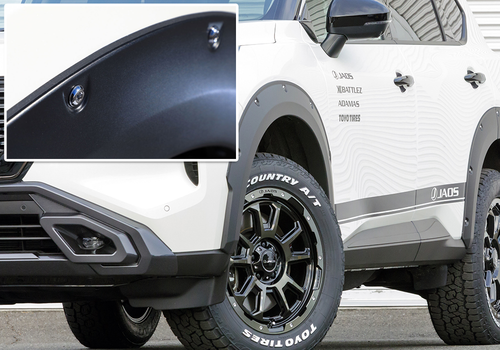 JAOS（ジャオス） フェンダーガーニッシュ type-X 未塗装品 日産 T33系