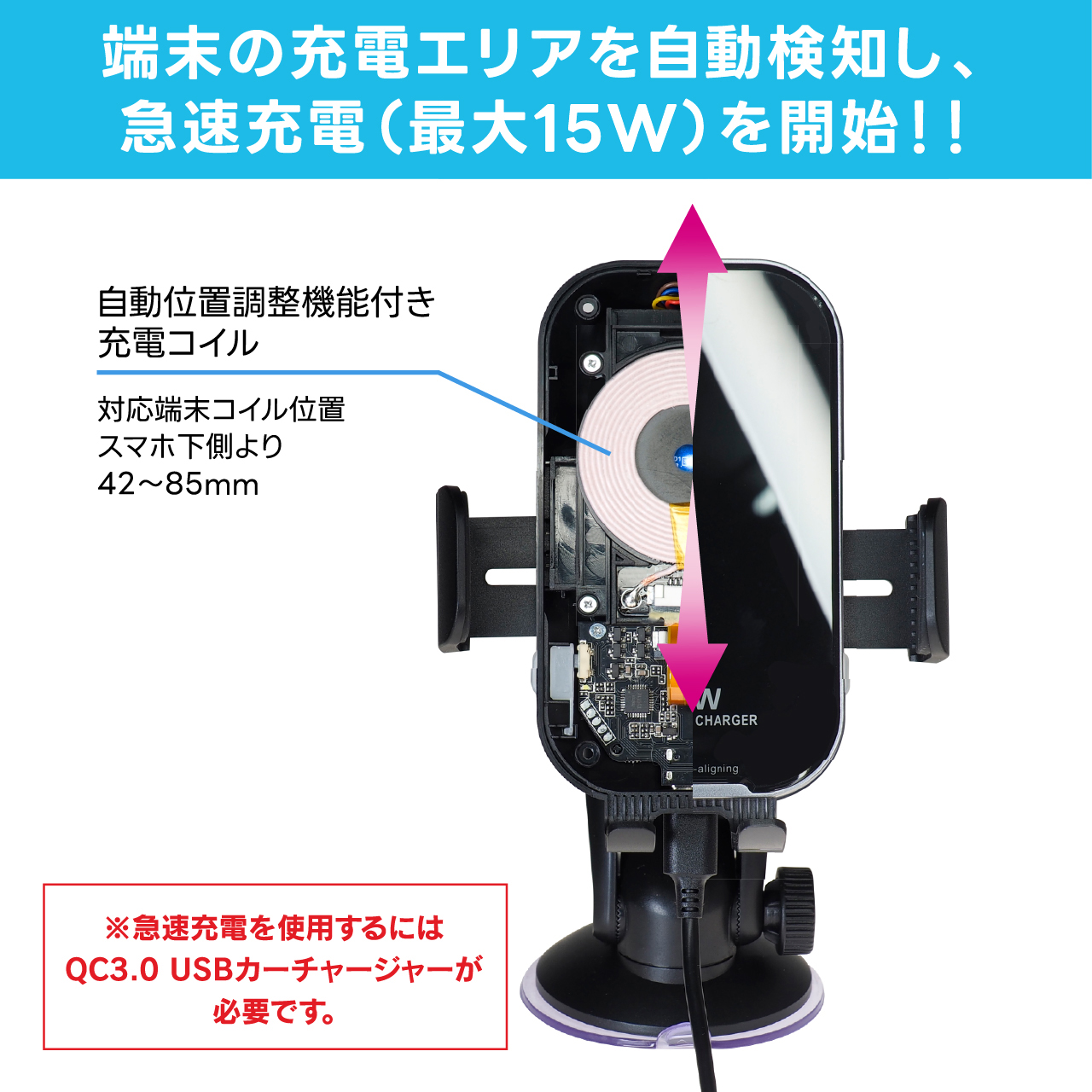 ビートソニック BSA19A スタンド + 自動開閉 ワイヤレス充電機能付き スマホホルダーセット ホンダ JF3 JF4 N-BOX : beat- sonic-bsa19a : クレールオンラインショップ - 通販 - Yahoo!ショッピング