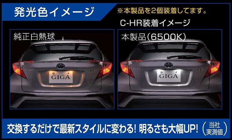 カーメイト（CARMATE） GIGA BW153 LEDライセンスランプ R100T 6500K