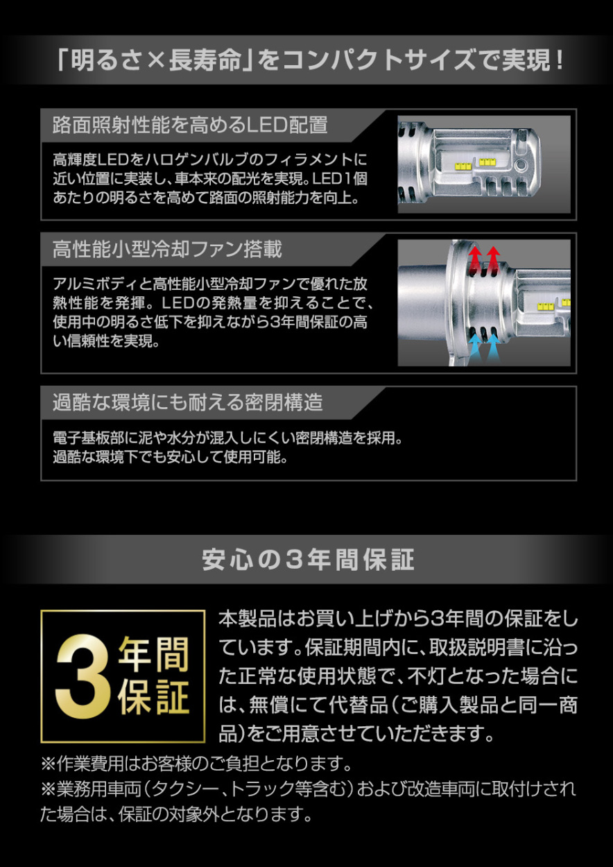 カーメイト BW566 GIGA LEDヘッドバルブ C3600/5000K HB3/HB4 C3600シリーズ HB3/HB4共通タイプ  消費電力28W 色温度5000K :carmate-bw566:クレールオンラインショップ - 通販 - Yahoo!ショッピング