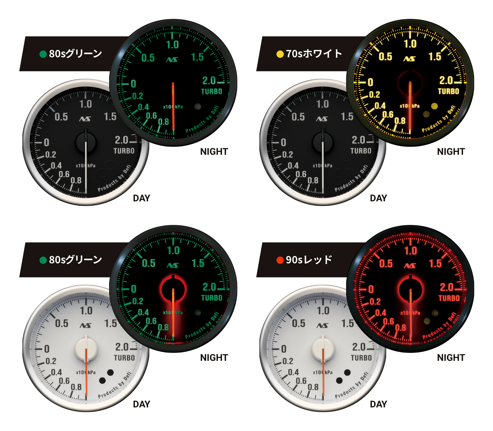 Defi（デフィ） 油圧計 DF21404 Defi-Link Meter ADVANCE RSII 文字板