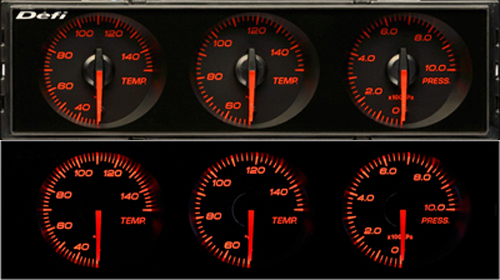 Defi（デフィ） Defi DIN-Gauge DF14401 3連メーター 1DIN 温度計 圧力