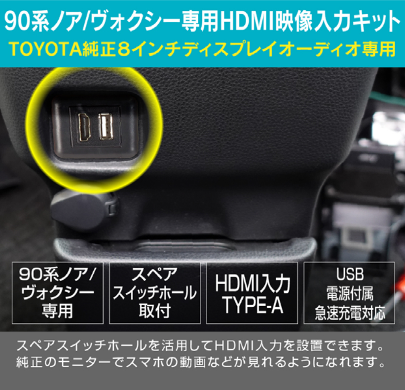 ビートソニック HDK02 90系ノア/ヴォクシー専用 HDMI映像入力キット