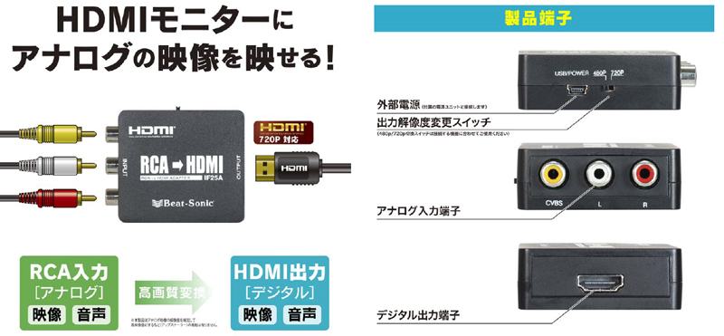 着後レビューで 送料無料 ビートソニック ビートソニック IF25A RCA