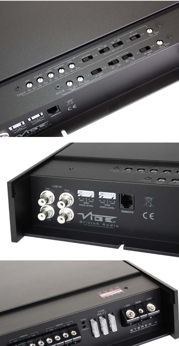 新品未使用【VIBE】ヴァイブ CVENS4-V4 4chパワーアンプ 日本正規品 VIBE Audio ヴァイブオーディオ VA-CVENS4-V4 70W×2ch+130W