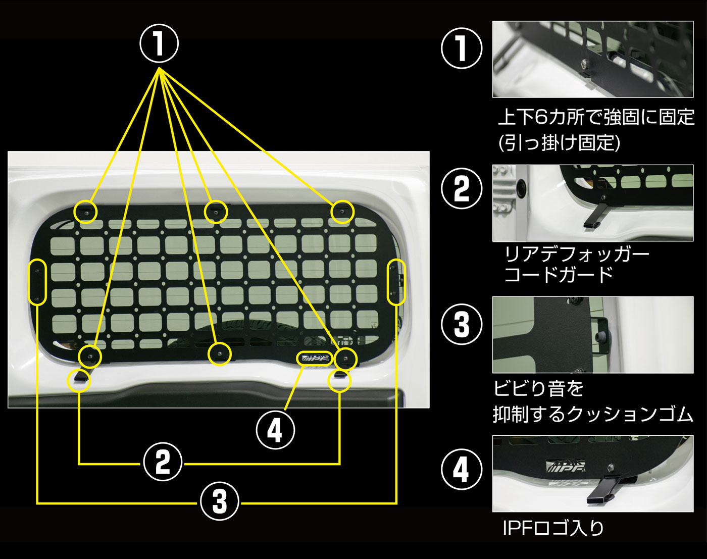 IPF IPF EXP リアウィンドウガード EXJ-11 ジムニー JB64W ジムニー
