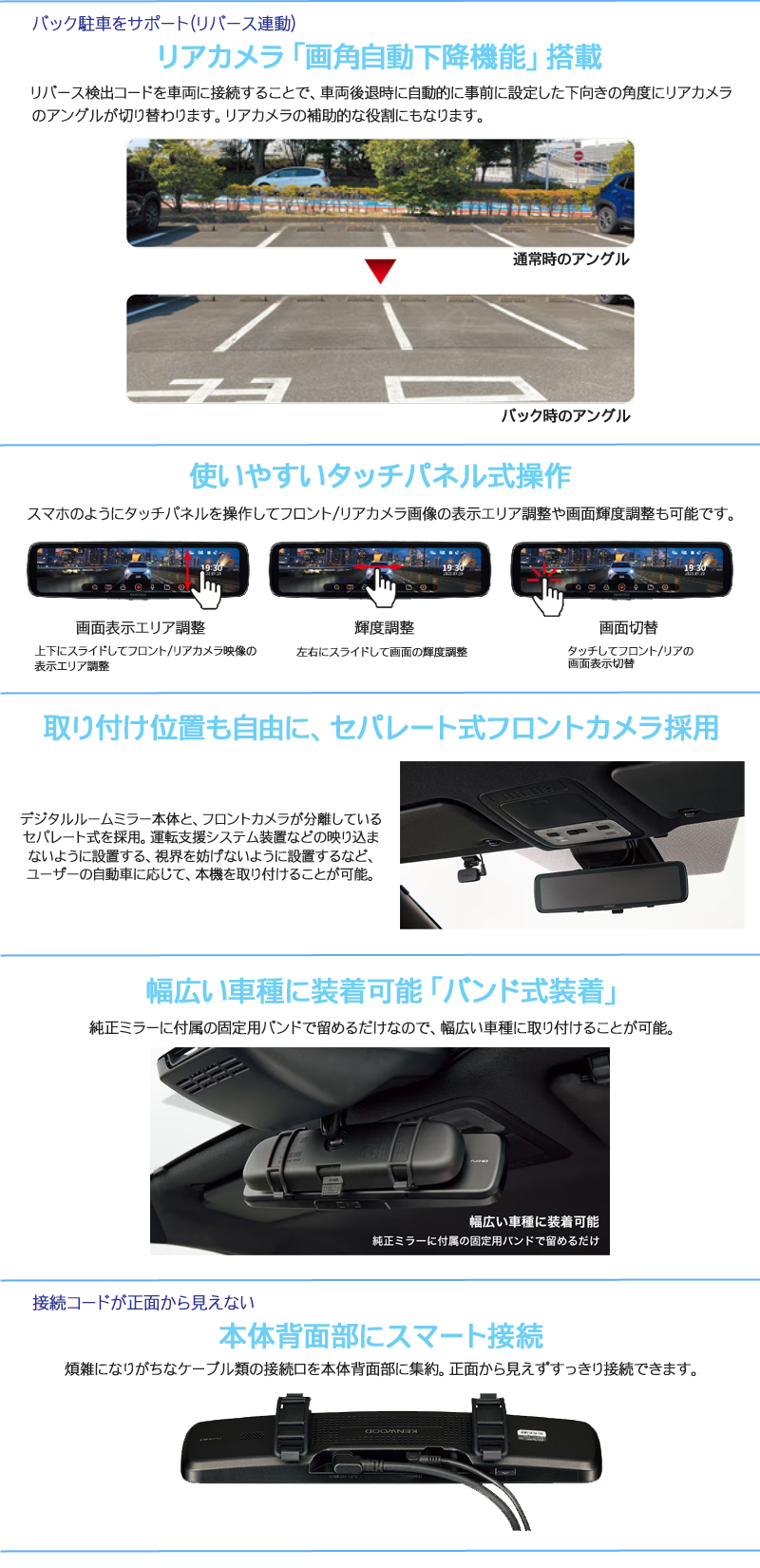 JVCケンウッド ケンウッド デジタルルームミラー型ドライブ