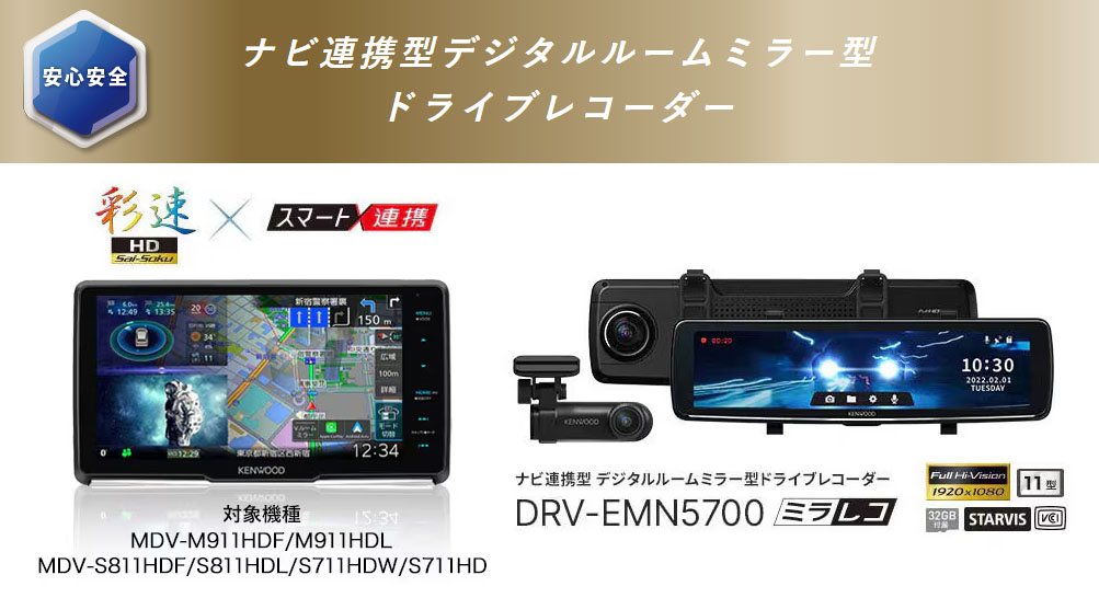 彩速ナビ ケンウッド MDV-M911HDF 9インチ フローティング 2DIN Apple