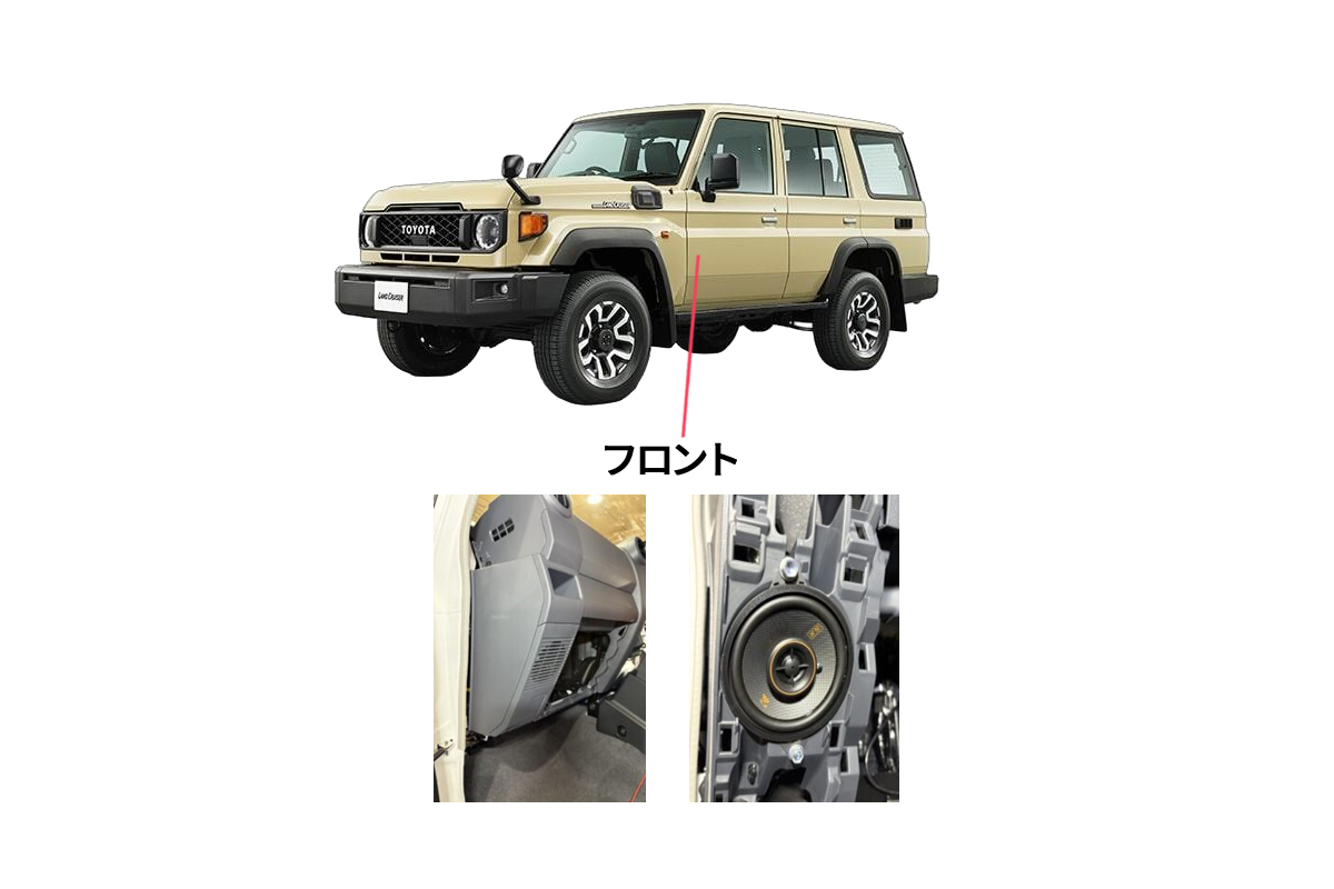 KICKER スピーカーセット ランドクルーザー GDJ76W フロント リア KICKER スピーカーセット ランドクルーザー GDJ76W フロント リア