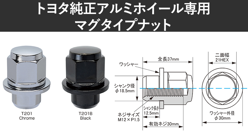 KYO-EI ホイールナット T201B-20P ラグナット M12×P1.5 ブラック 20個