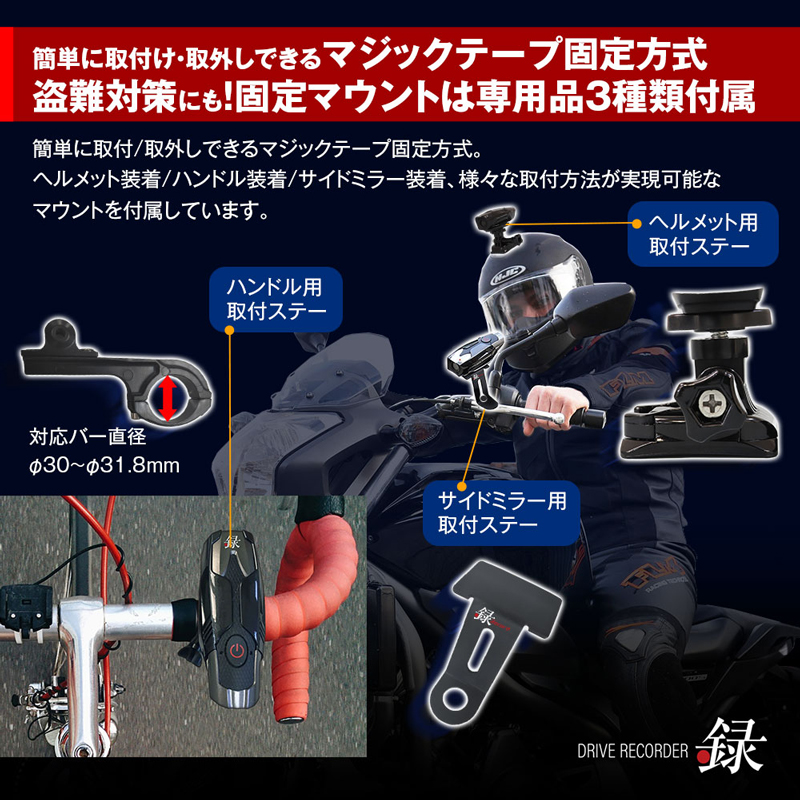 MAXWIN（マックスウィン） バイク ドライブレコーダー バイク用 BDVR