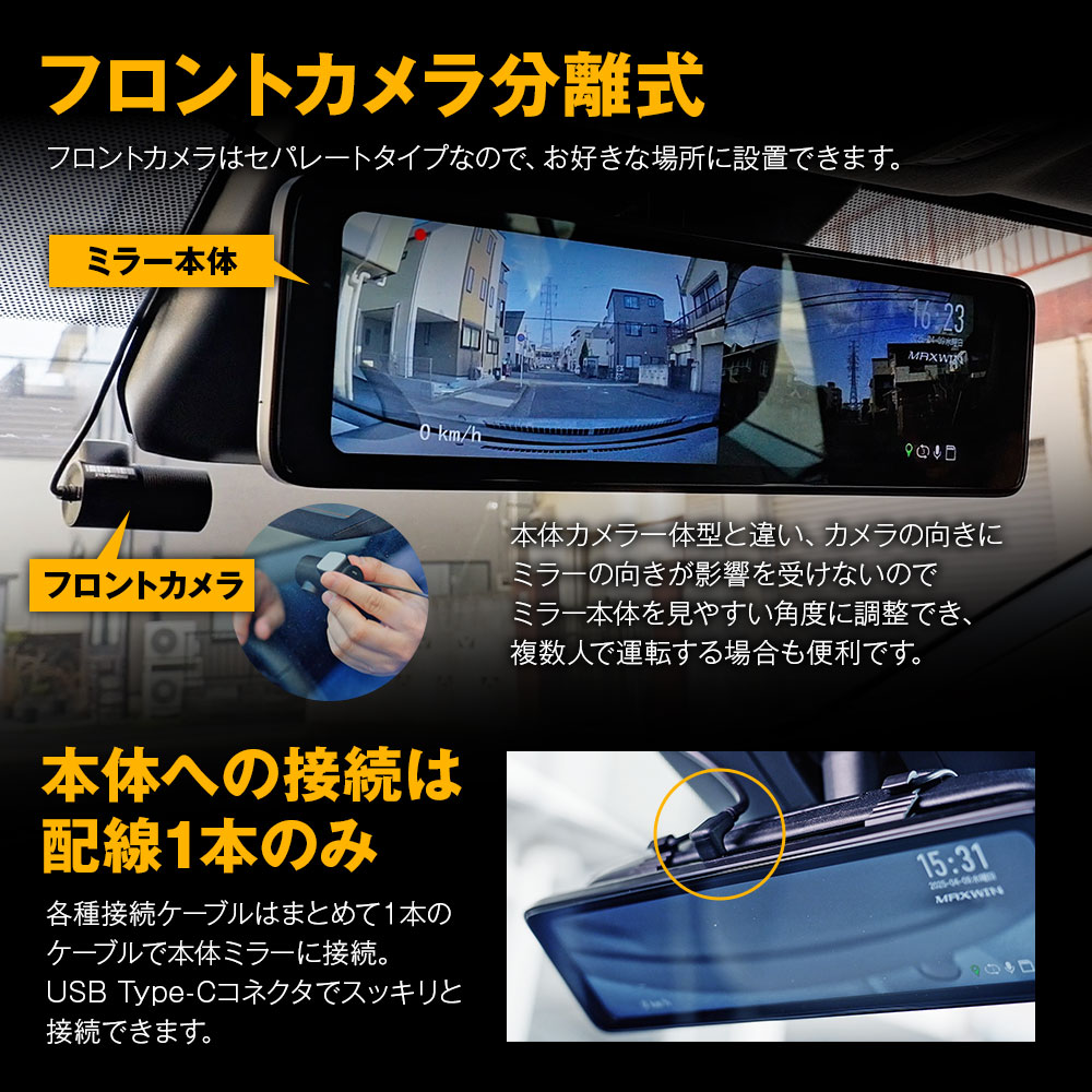 MAXWIN（マックスウィン） デジタルインナーミラー カメラ付属 MDR