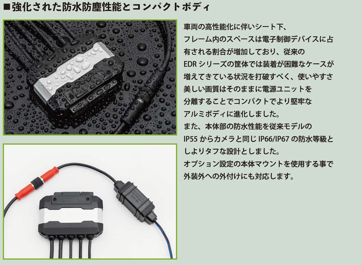 MITSUBA（ミツバ） ミツバサンコーワ EDR-22 前後2カメラ バイク専用