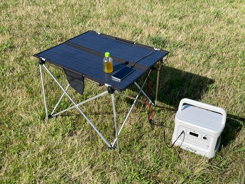 60W アウトドアソーラーテーブル XT60 DC5521 USB 出力 緊急 非常 防災