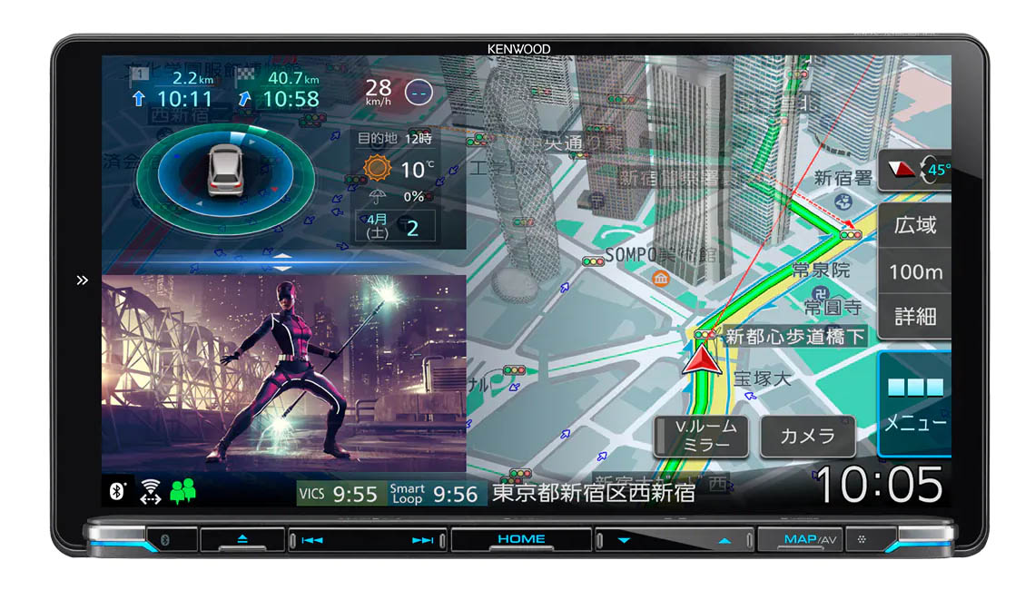 ケンウッド9インチナビ取付キットセット ホンダ JF3 JF4 N-BOX TBX