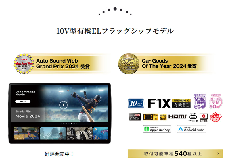 Strada パナソニック フローティングナビ CN-F1X10C1D カー