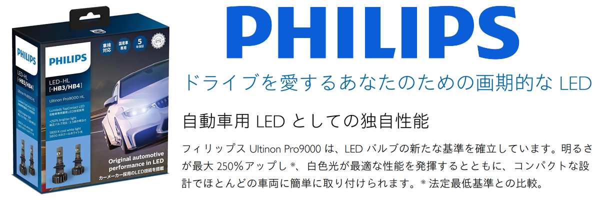 Philips（フィリップス） LED ヘッドライトバルブ Ultinon Pro 9000