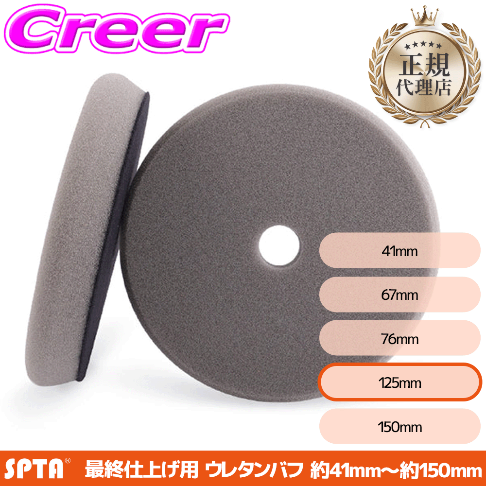 �y���K�㗝�X�z SPTA �E���^���o�t �d�グ�p �t���b�g�t�F�C�X 5�C���` 125mm �O���[ �|���b�V���[ ����