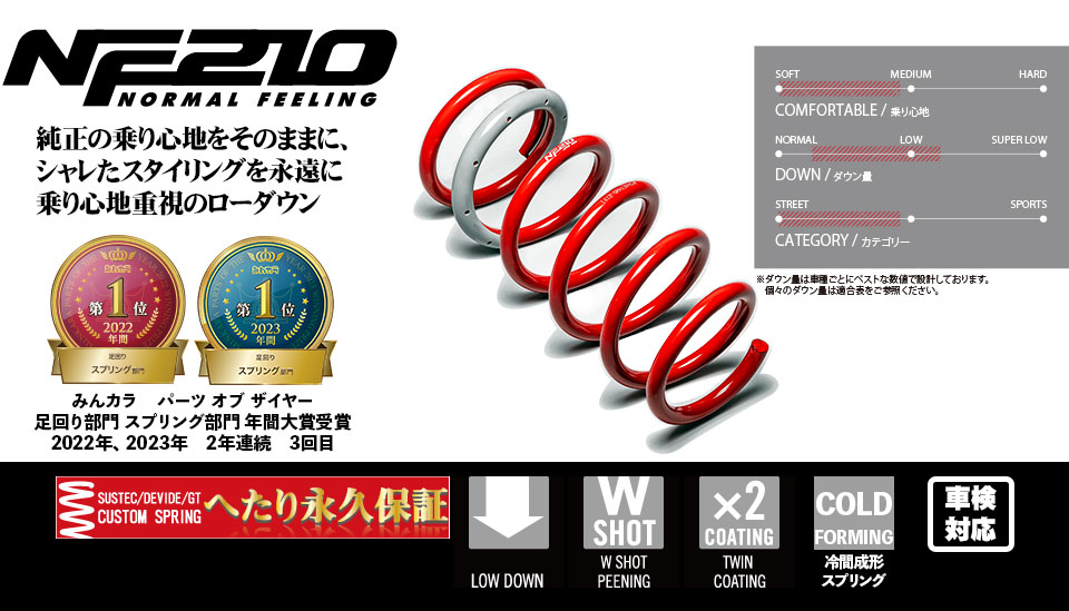 TANABE（タナベ） SUSTEC NF210 スプリング FSNE13NK 日産 オーラ