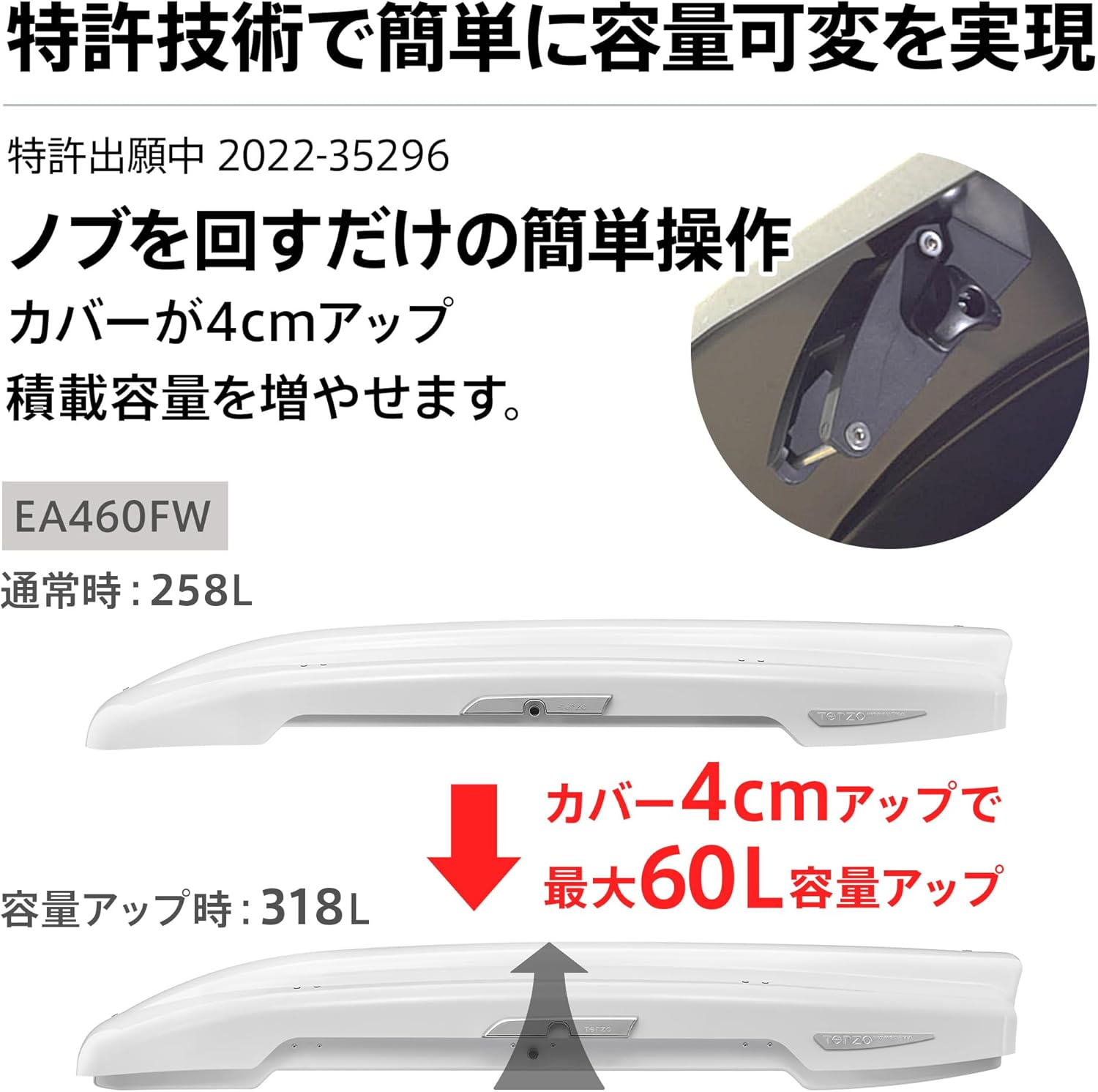 TERZO グランフォーマ フレックス レギュラー EA460FW ルーフボックス