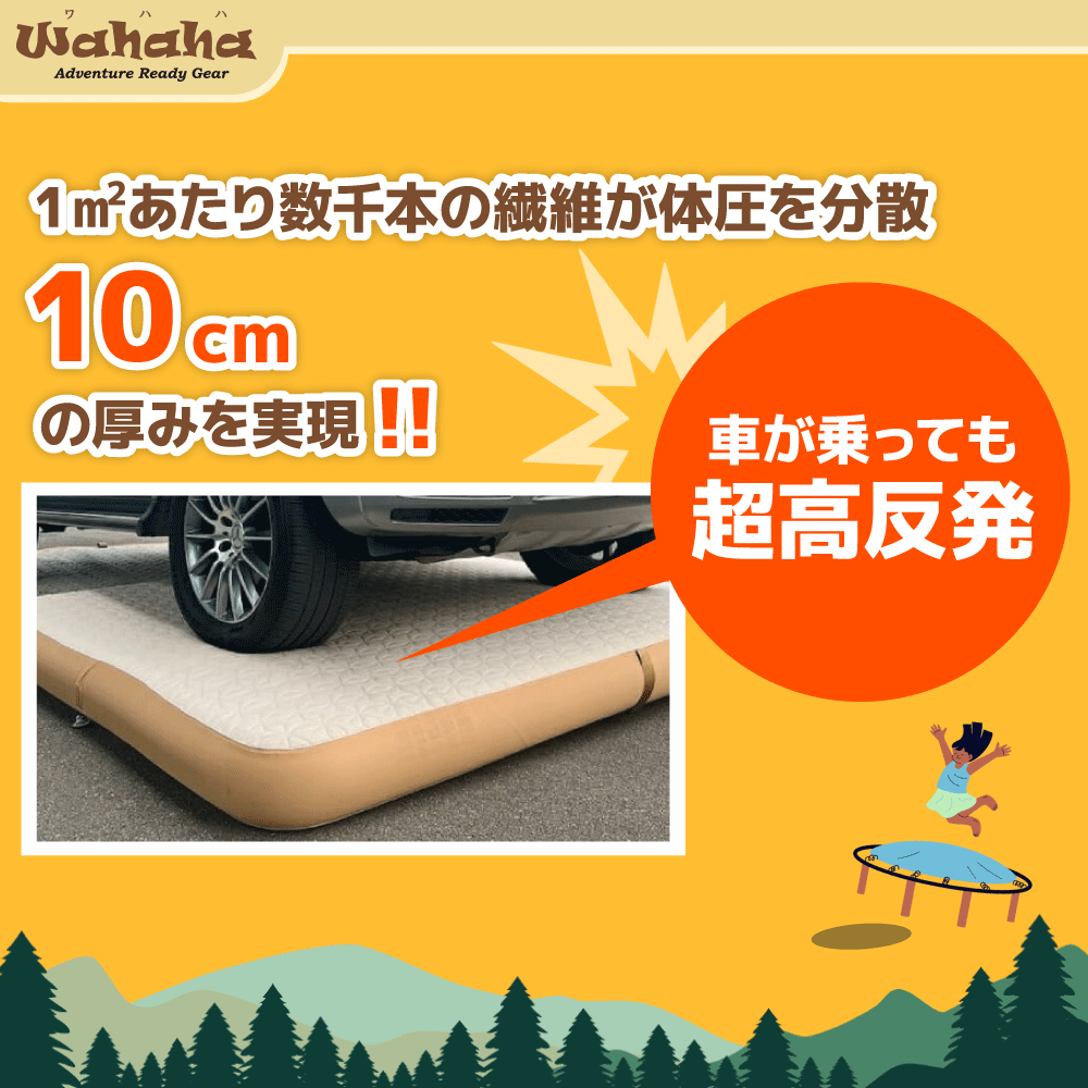 WAHAHA camper 車中泊マット Easter(イースター) 1年保証 耐荷重500kg