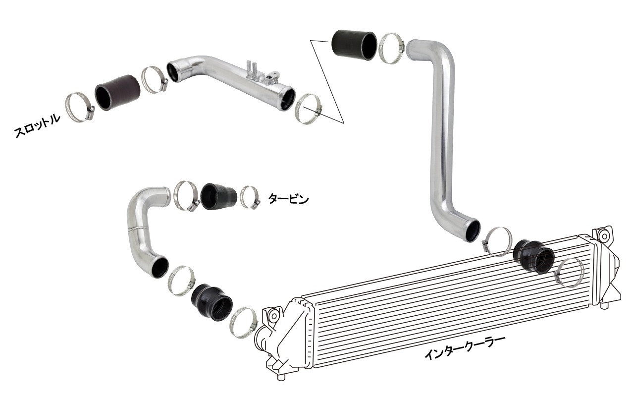 零1000（ZERO1000） ZERO-1000 アルミパイピングセット 114-S006 CBA