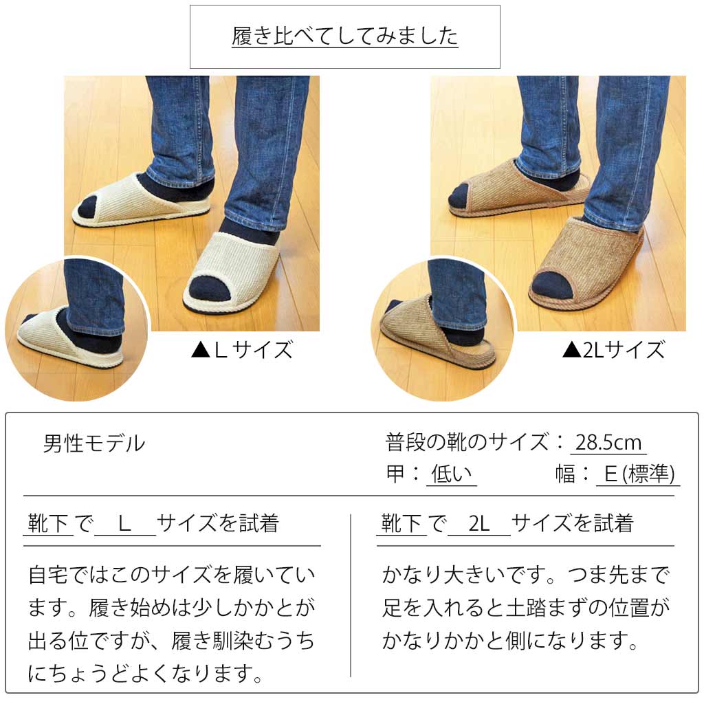 28.5cm男性スタッフ着用