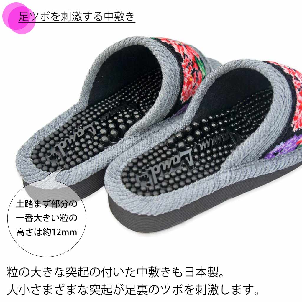 中敷きの突起が足裏を刺激