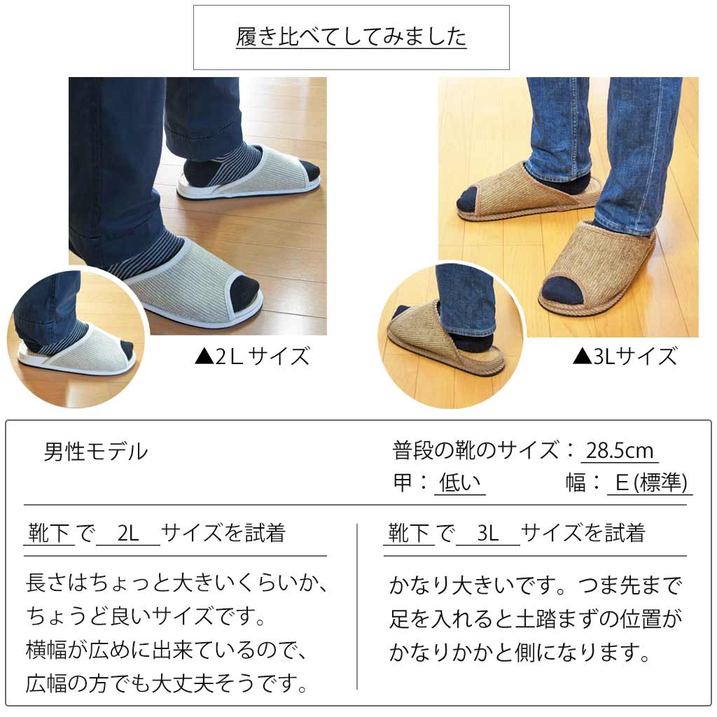 28.5cm男性スタッフ着用