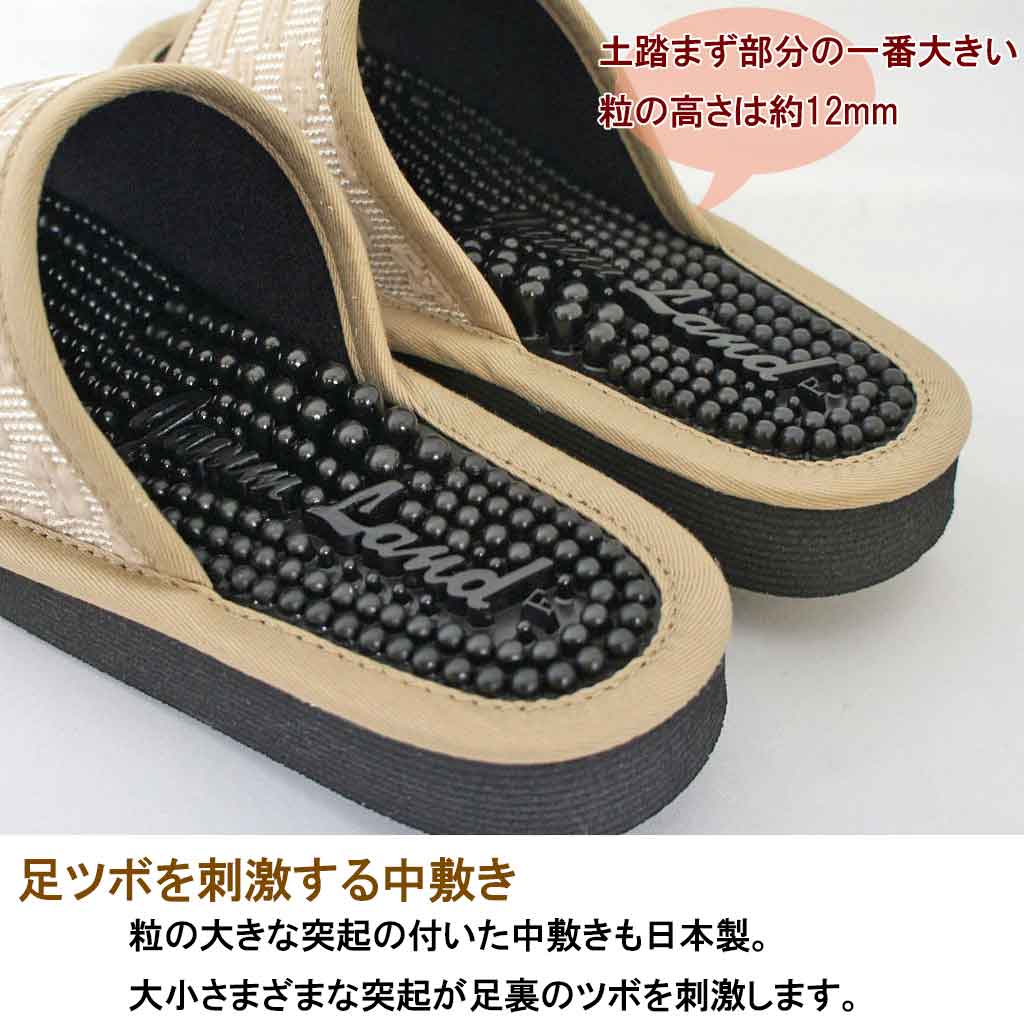 中敷きの突起が足裏を刺激