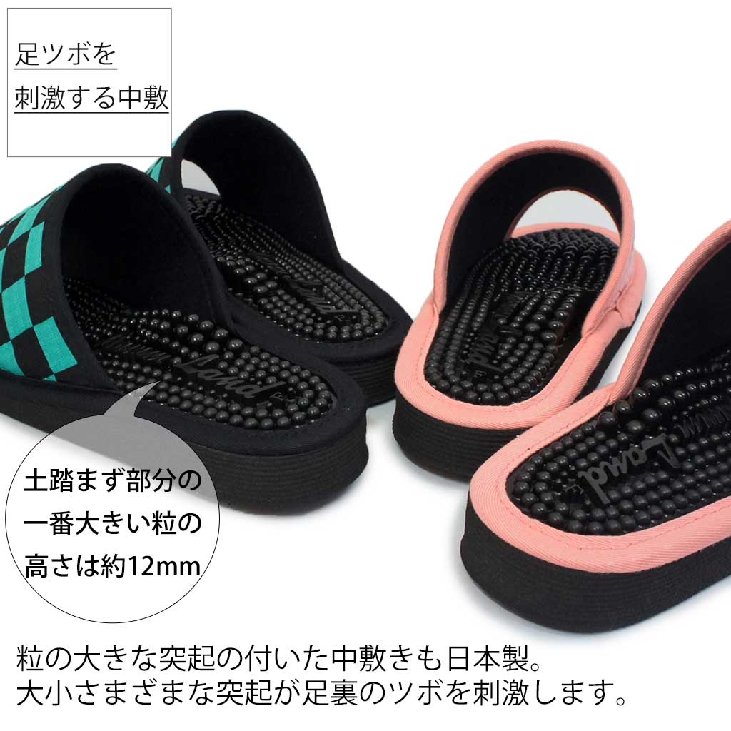 中敷きの突起が足裏を刺激