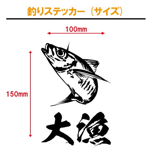 釣りステッカー（サイズ）