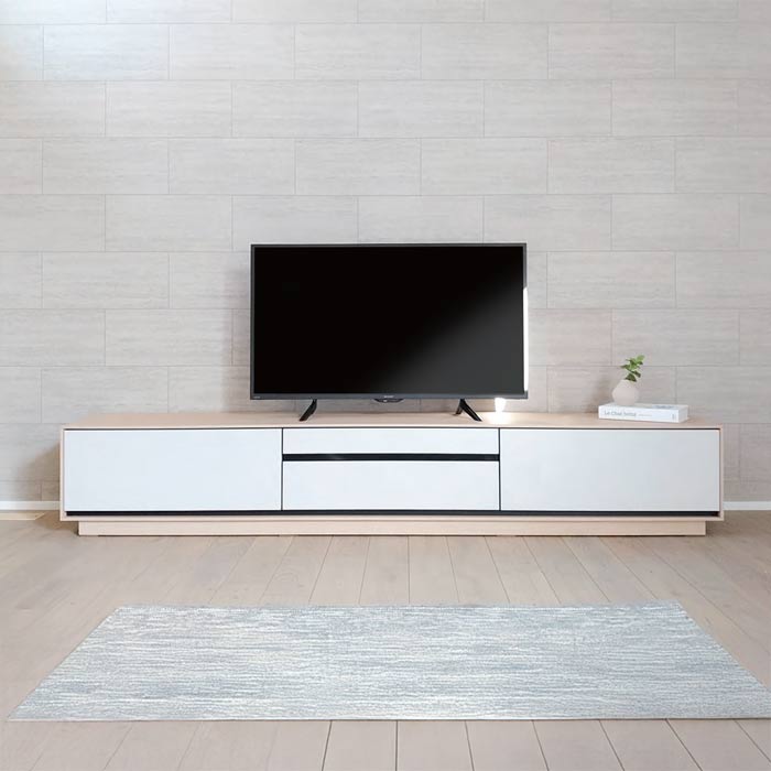 テレビ台 幅210cm 前板セラミック ツートンカラー 高級感のあるモダン