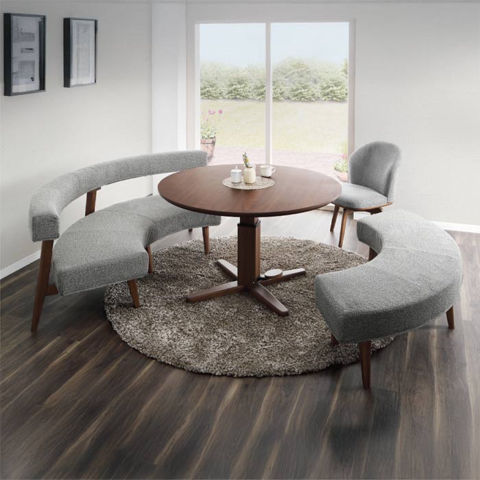 テーブル ダイニング 円形 丸 昇降 ガス圧式 丸型 幅120cm φ120cm