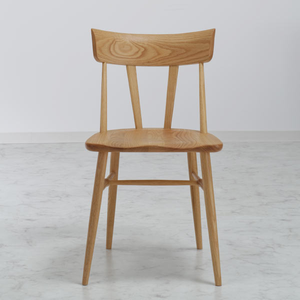 ダイニングチェアー 板座 2脚セット レッドオーク材 NA色 SLC-204 椅子