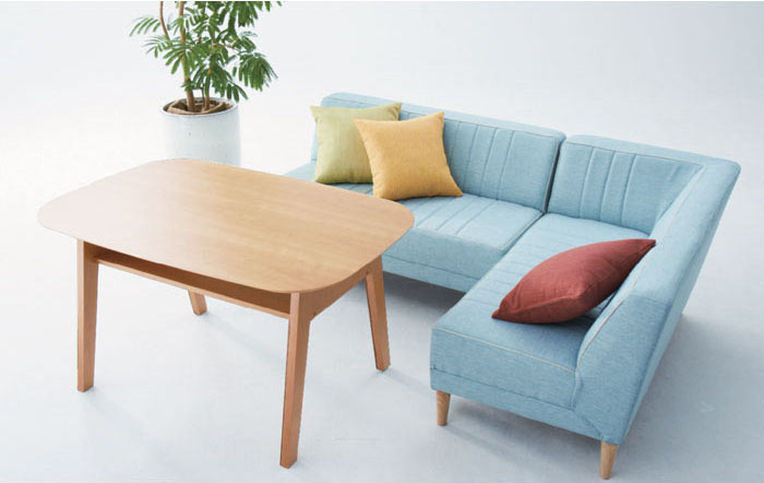 L型 コーナー ソファーダイニングセット ソファ テーブル3点セット