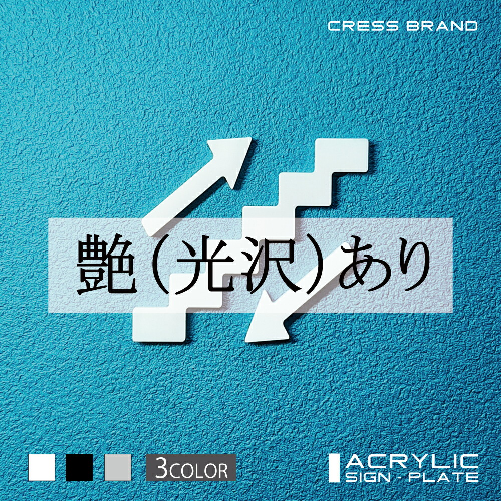 階段 1（3色から選べます) ピクトサインプレート アクリル ウォール