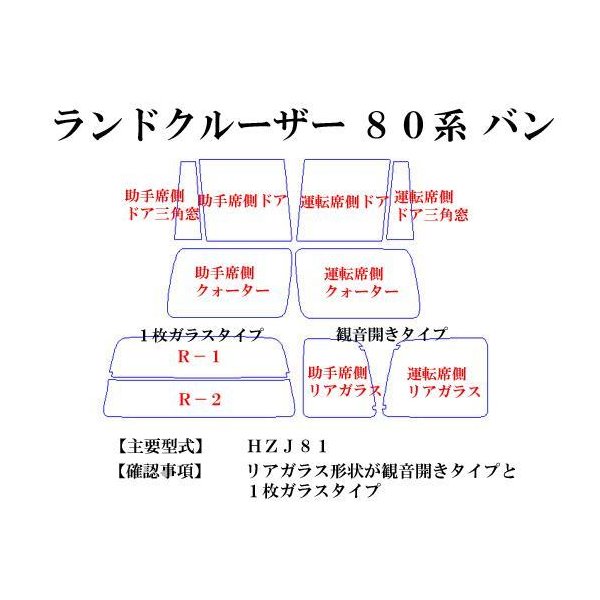 トヨタ ランドクルーザー80 バン 断熱スモークカーフィルム ランクル80バン 高機能断熱カット済みカーフィルム シルフィード : t-1220-39  : クレストヤフーショップ - 通販 - Yahoo!ショッピング