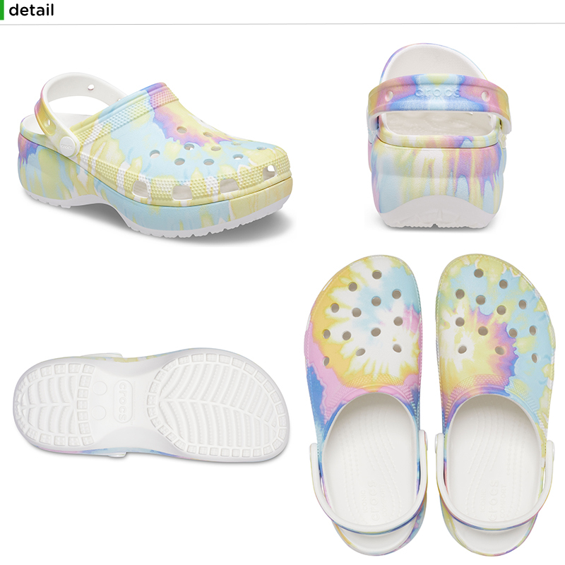 クロックス crocs クラシック プラットフォーム タイ ダイ クロッグ ウィメン classic platform tie dye graphic  clog w レディース 厚底 サンダル[C/B] :207151:crohas(クロハス) - 通販 - Yahoo!ショッピング